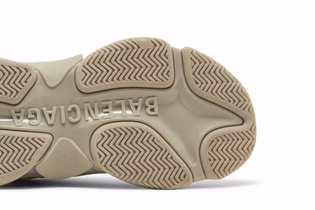 Balenciaga Women's Triple S Sneaker All Over Logo - Beige, view 6