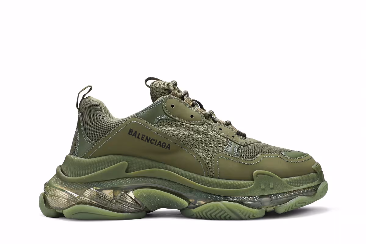 Balenciaga Triple S Sneaker Clear Sole - Green, view 2