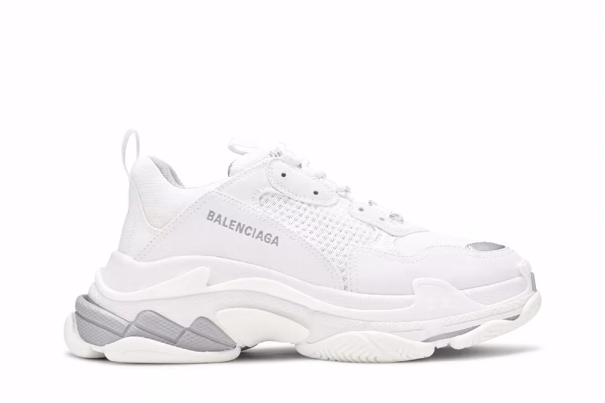 Balenciaga Triple S Sneaker White Metal Grey, view 2