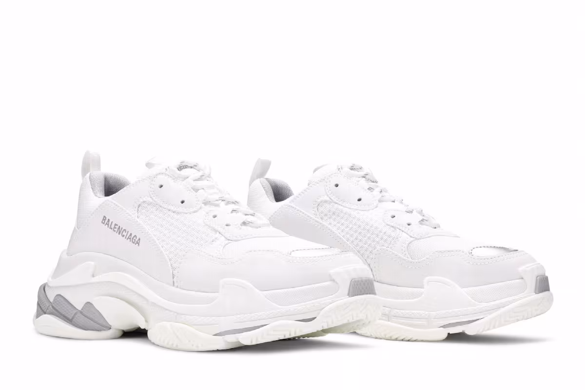 Balenciaga Triple S Sneaker White Metal Grey, view 9