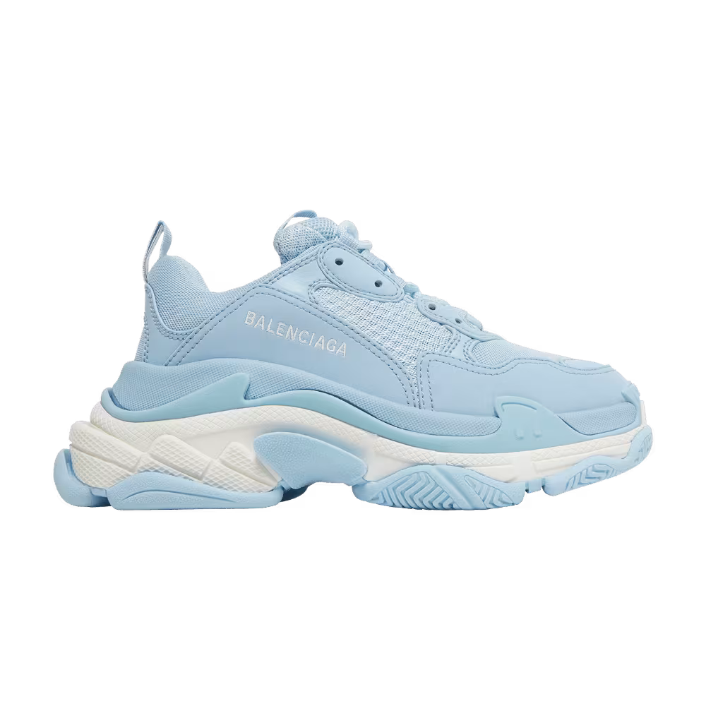 Balenciaga Women's Triple S Sneaker Light Blue
