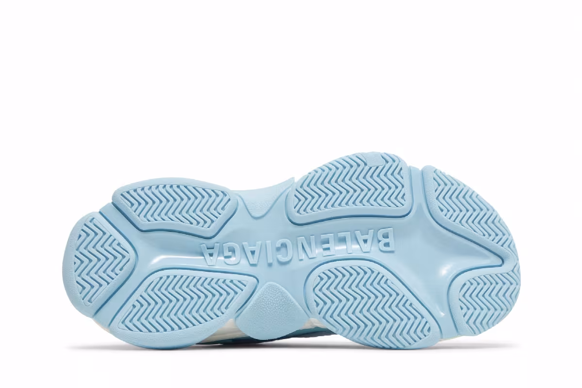 Balenciaga Women's Triple S Sneaker Light Blue, view 5