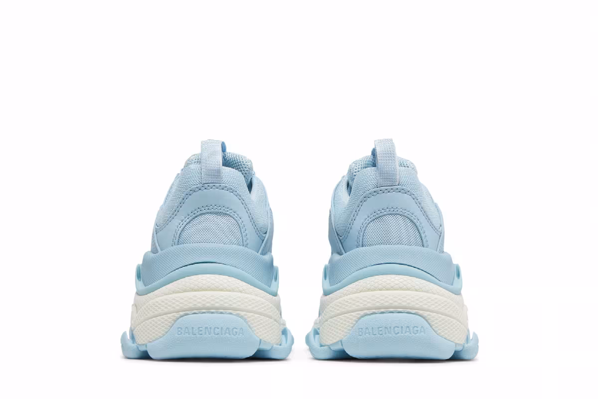 Balenciaga Women's Triple S Sneaker Light Blue, view 7
