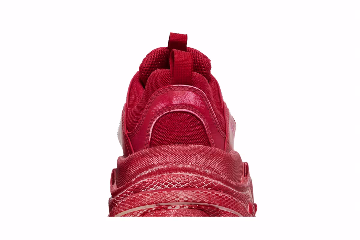 Balenciaga Women's Triple S Sneaker Dark Red, view 8