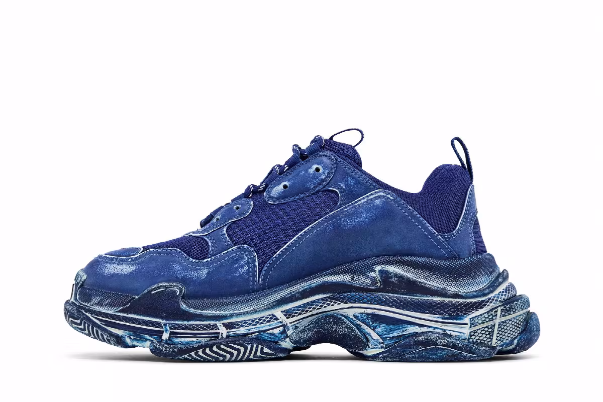 Balenciaga Triple S Sneaker Dark Blue, view 4