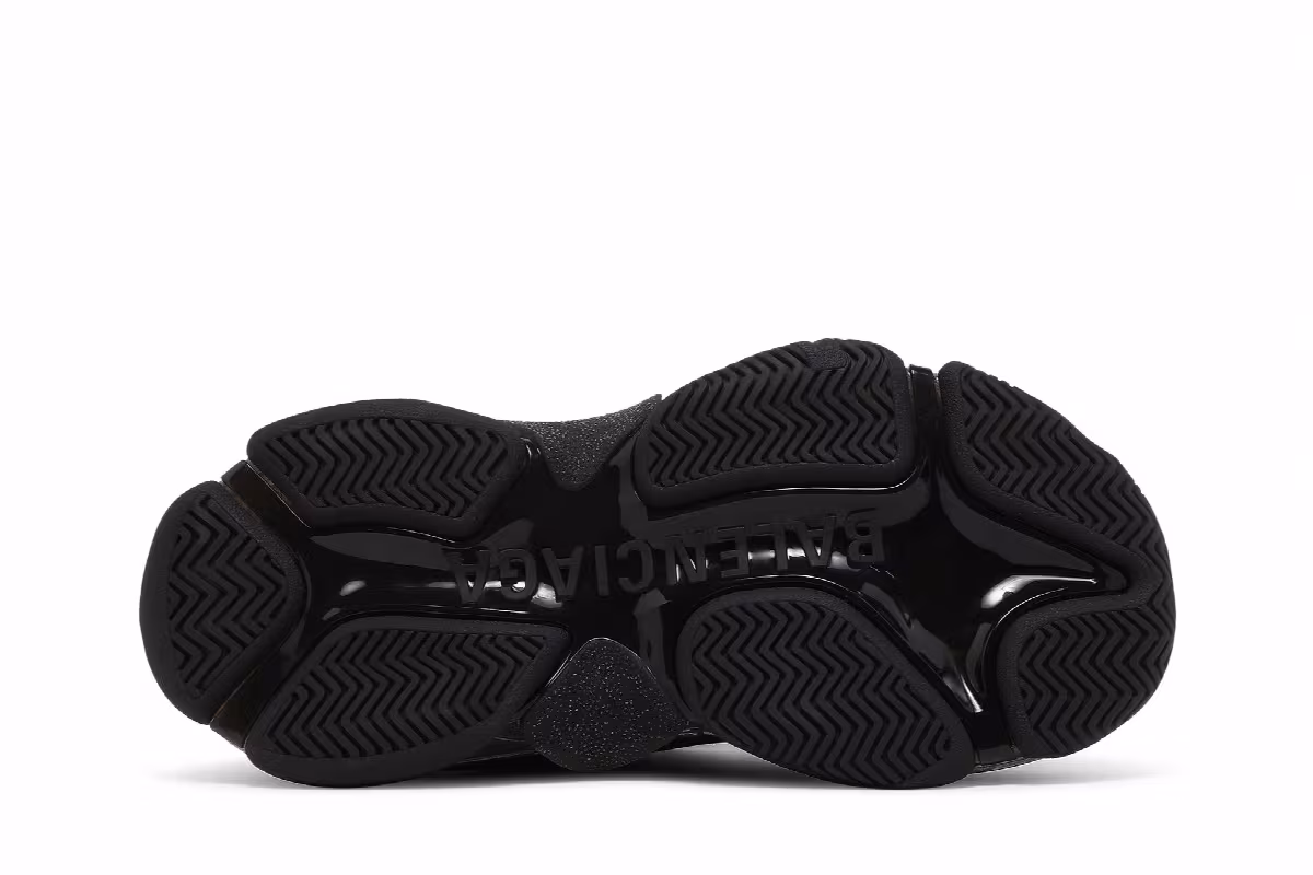 Balenciaga Women's Triple S Sneaker Black Iridescent, view 5