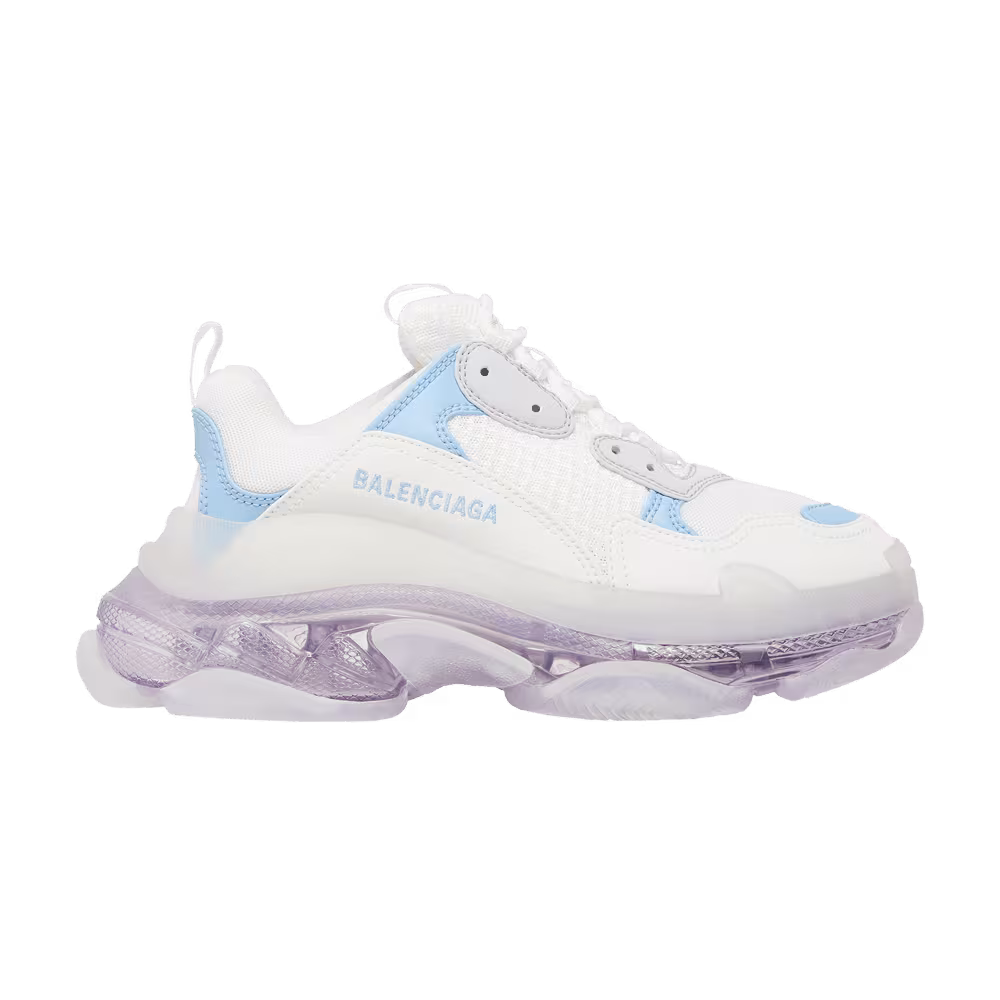 Balenciaga Women's Triple S Clear Sole - Light Blue Purple