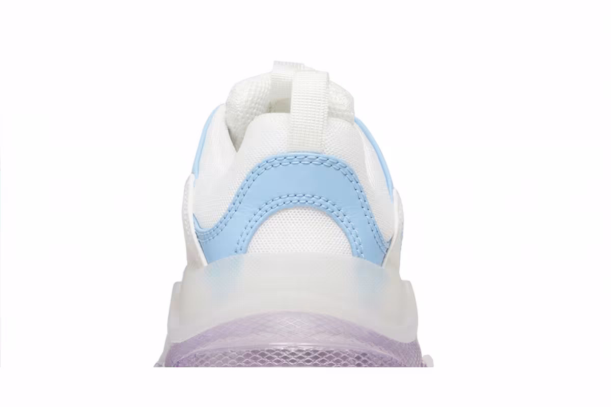 Balenciaga Women's Triple S Clear Sole - Light Blue Purple, view 8