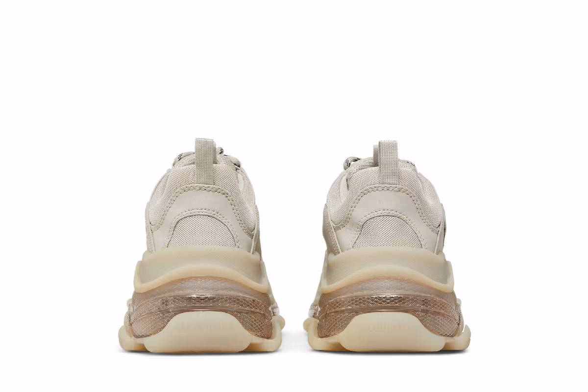 Balenciaga Women's Triple S Sneaker Clear Sole - Beige, view 7
