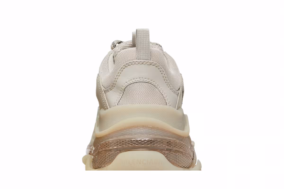 Balenciaga Women's Triple S Sneaker Clear Sole - Beige, view 8