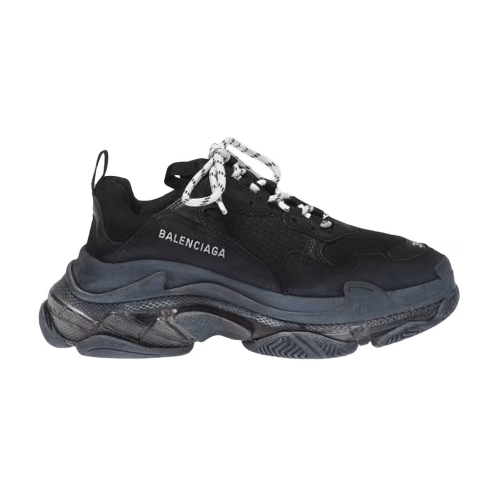 Balenciaga Women's Triple S Trainer Black Clear Sole
