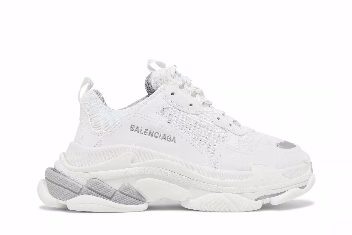 Balenciaga Women's Triple S Sneaker White, view 2