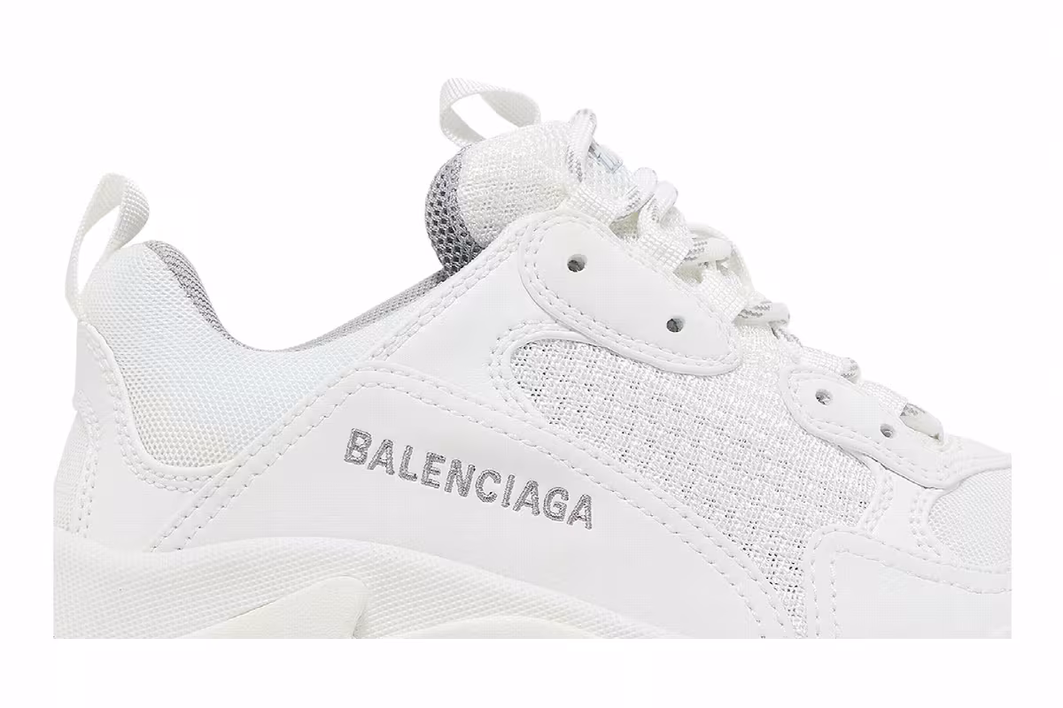 Balenciaga Women's Triple S Sneaker White, view 3