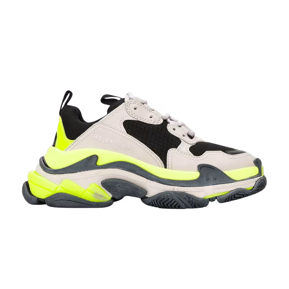 Balenciaga Women's Triple S Trainer Grey Yellow Fluo
