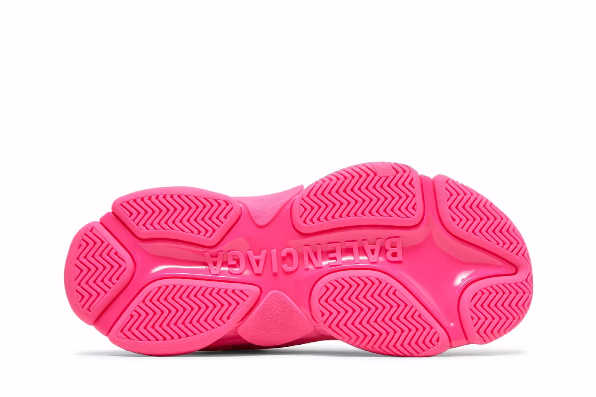 Balenciaga Women's Triple S Sneaker Fluo Pink, view 5
