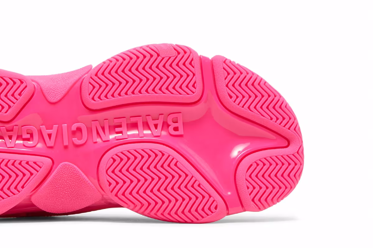 Balenciaga Women's Triple S Sneaker Fluo Pink, view 6
