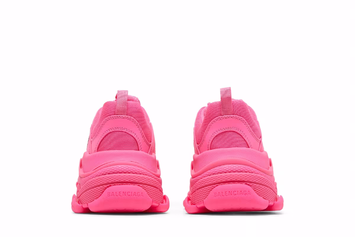 Balenciaga Women's Triple S Sneaker Fluo Pink, view 7