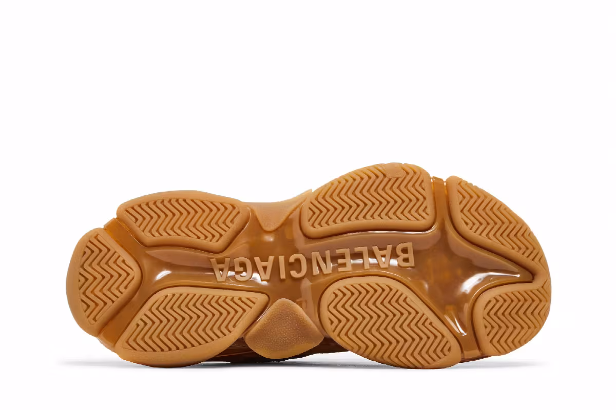 Balenciaga Women's Triple S Clear Sole - Light Camel, view 5