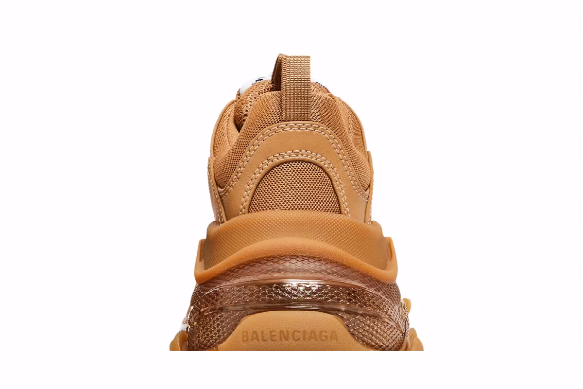 Balenciaga Women's Triple S Clear Sole - Light Camel, view 8