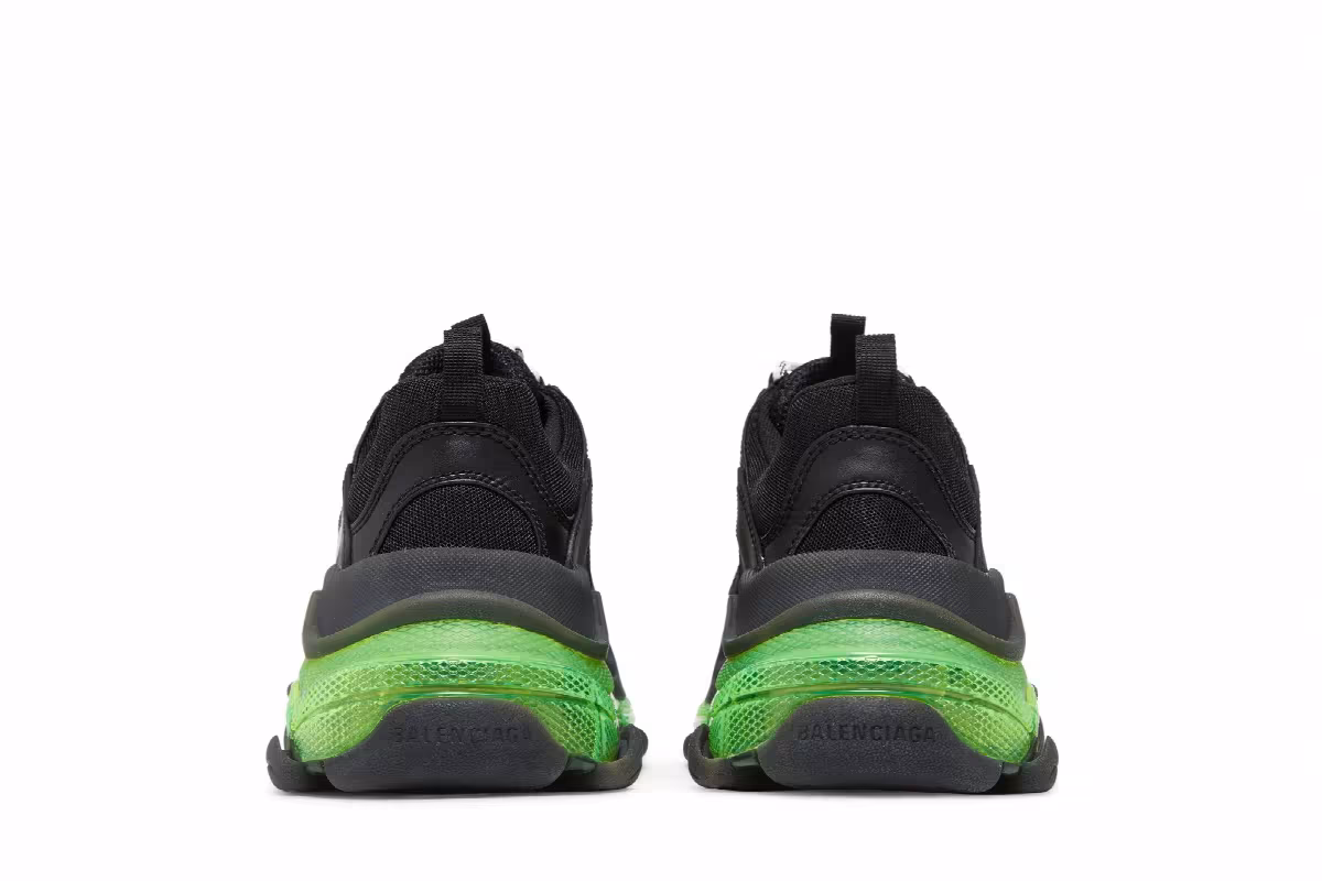 Balenciaga Women's Triple S Black Yellow Fluo, view 7