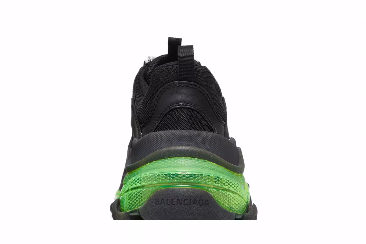 Balenciaga Women's Triple S Black Yellow Fluo, view 8