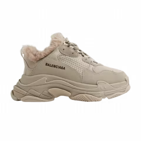 Balenciaga Wmns Triple S Sneaker 'Fake Fur - Beige'