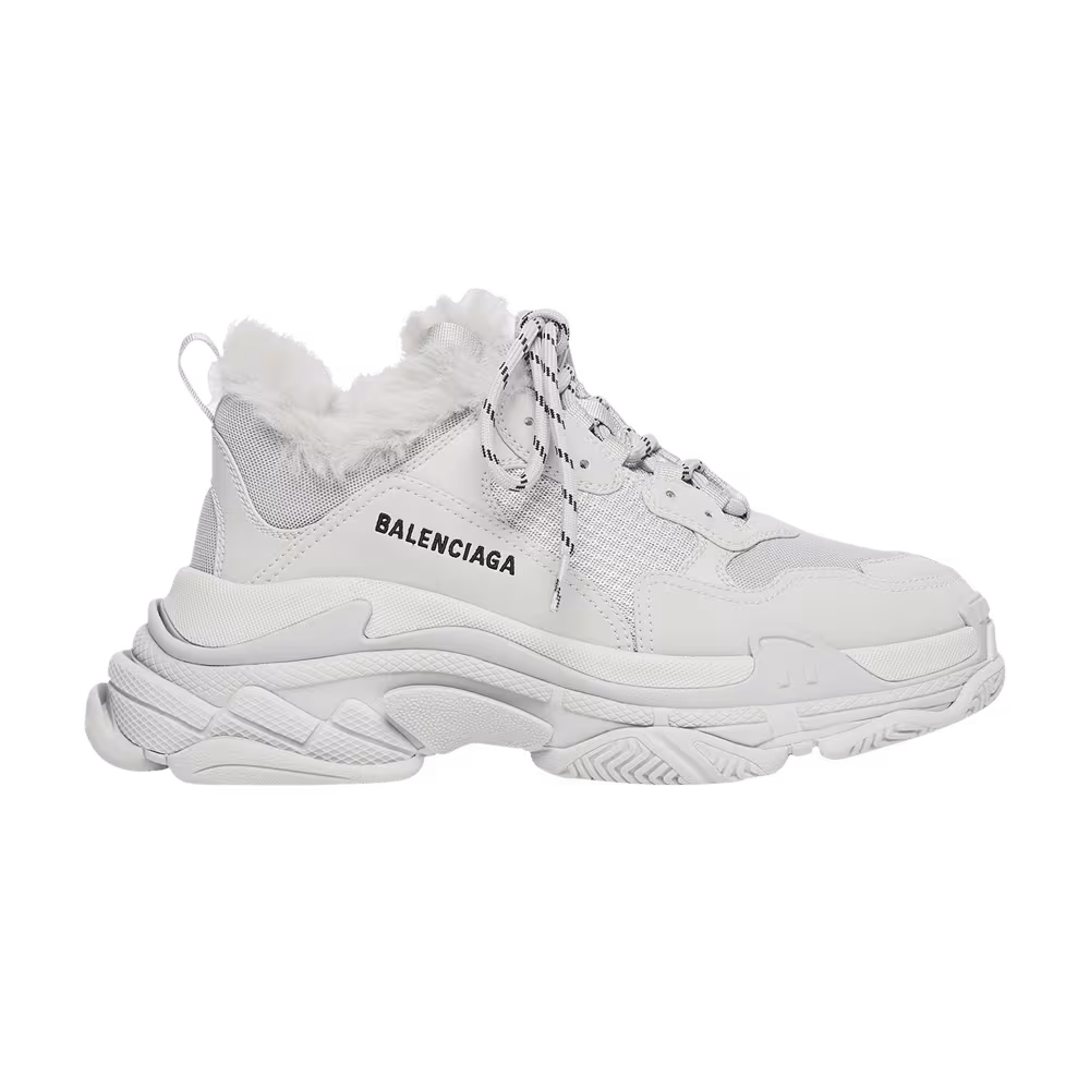 Balenciaga Triple S Sneaker Faux Fur - Grey