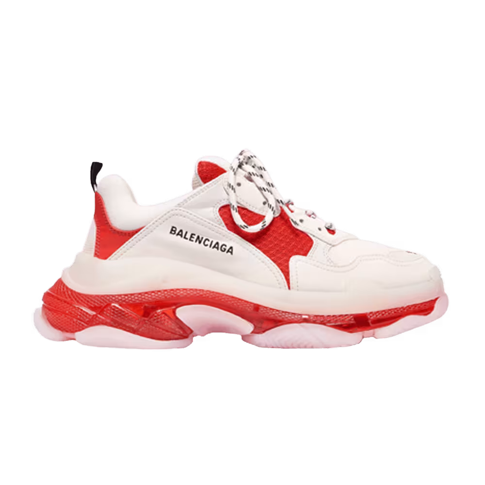 Balenciaga Women's Triple S Clear Sole - Red