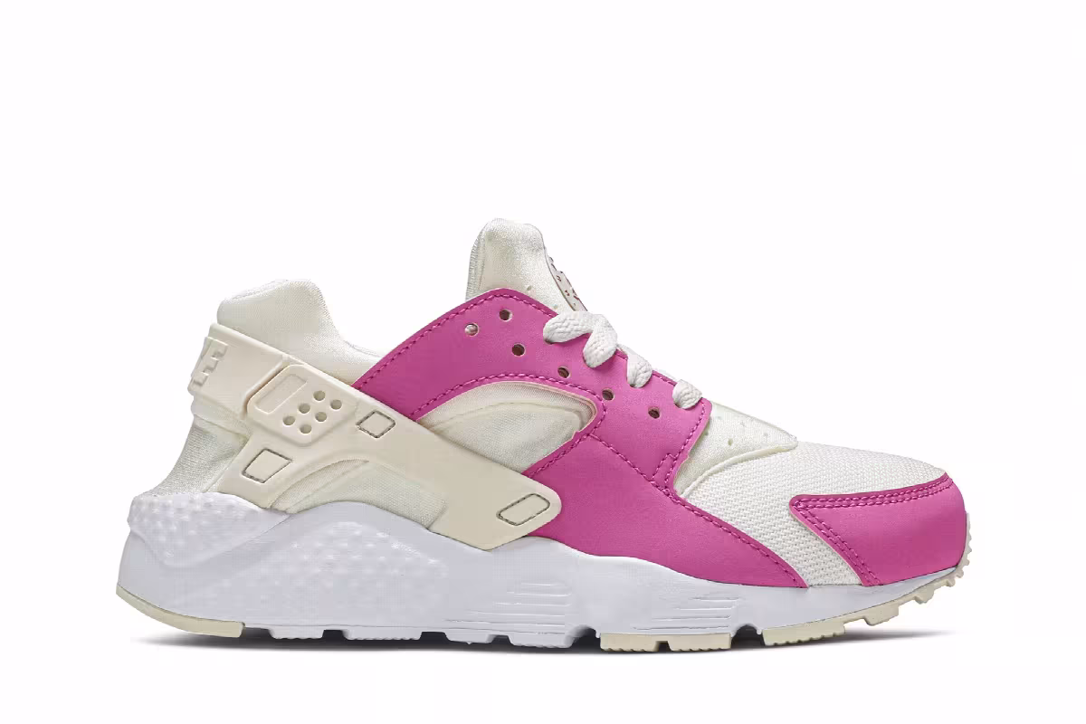 Nike Huarache Run GS Cream Fuchsia, view 2