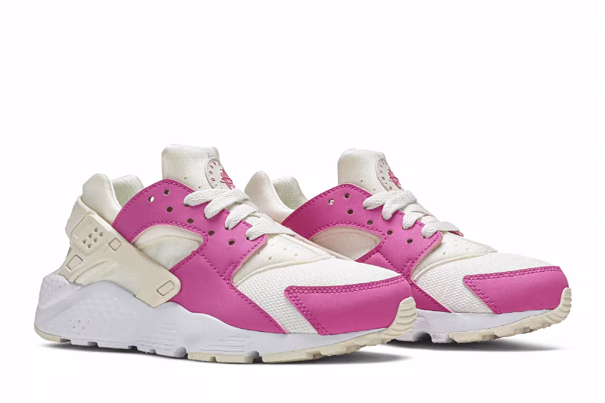 Nike Huarache Run GS Cream Fuchsia, view 9