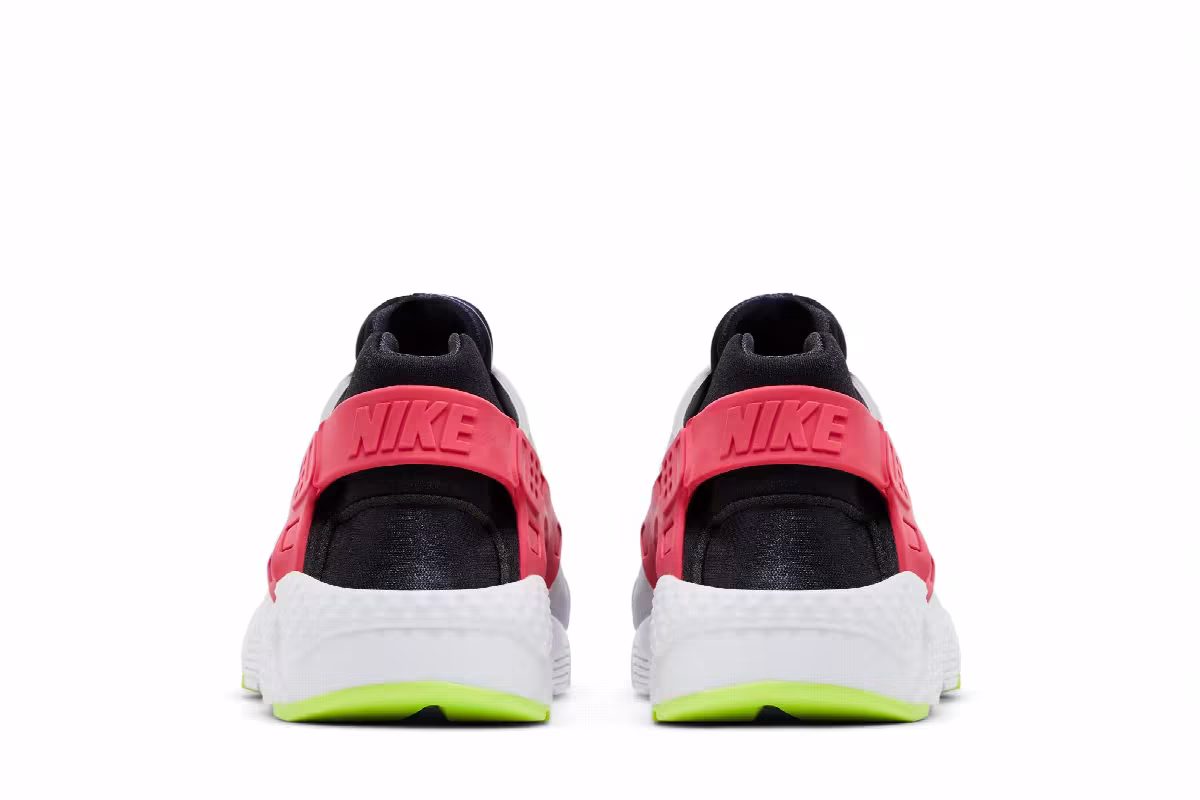 Nike Huarache Run GS Black Rush Pink Grey, view 7