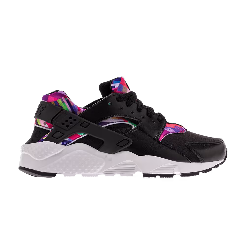 Nike Huarache Run Print GS Black Hyper Violet