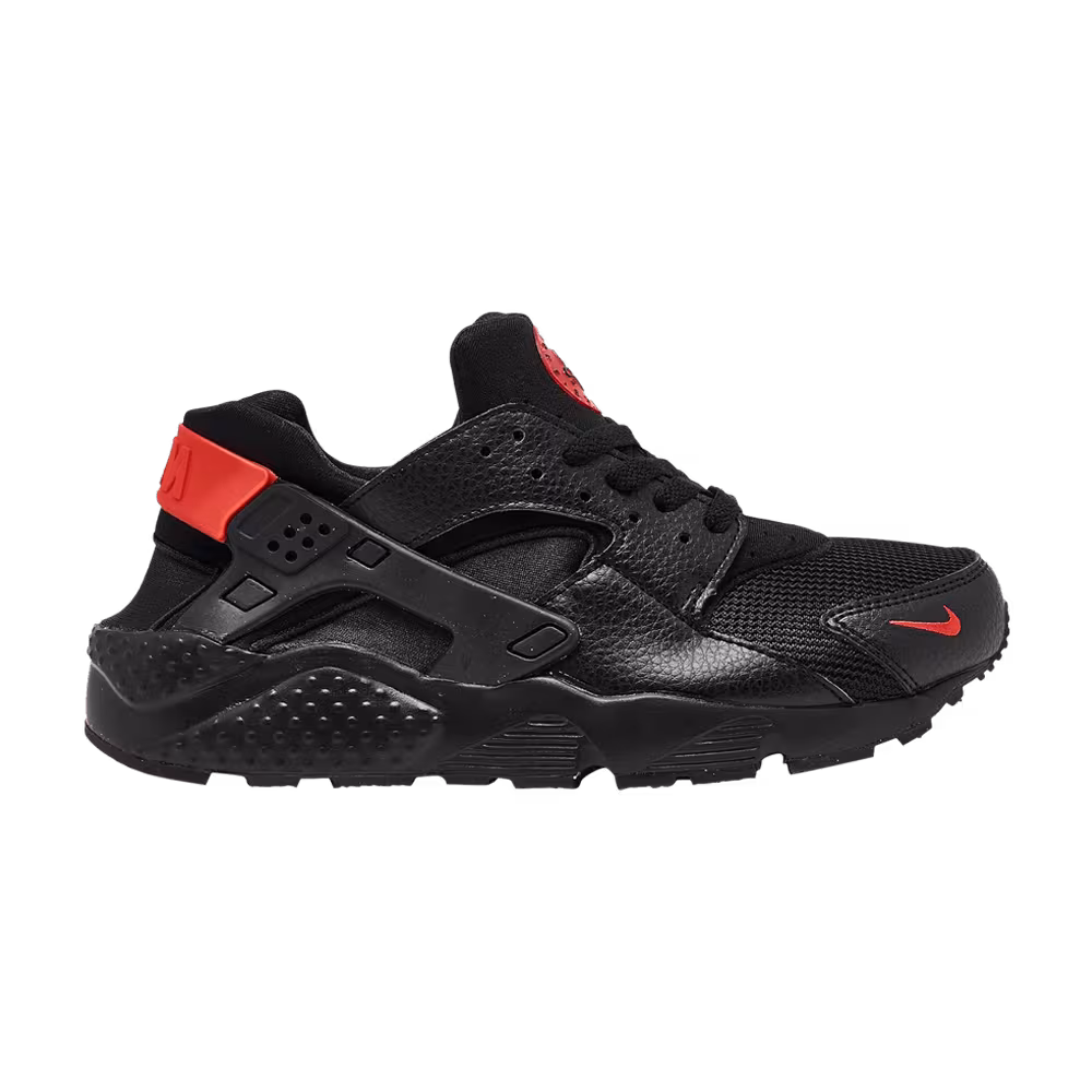 Nike Huarache Run GS Black Habanero Red