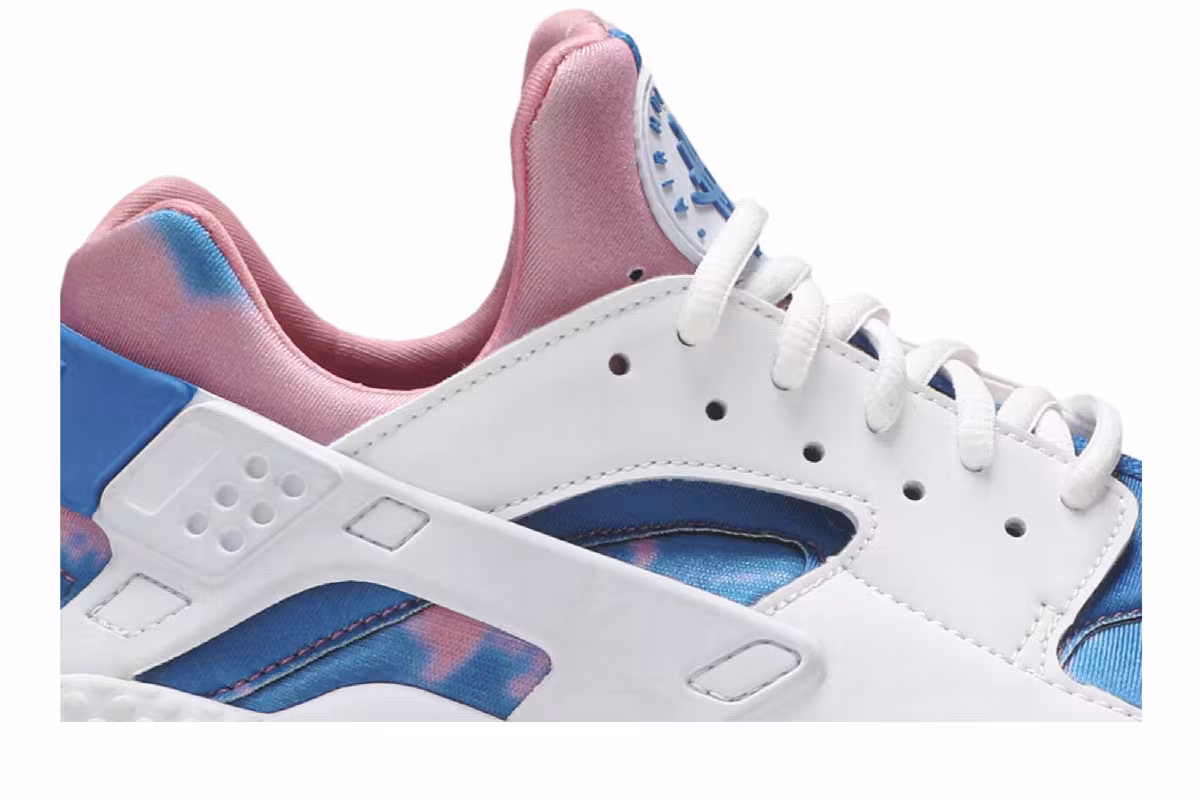 Nike Women's Air Huarache Run Print White Blue Nebula, view 3