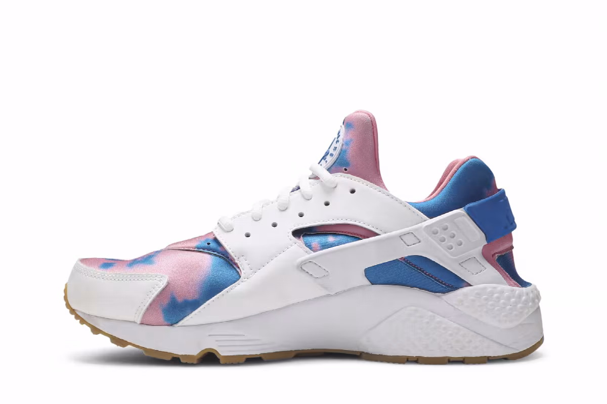 Nike Women's Air Huarache Run Print White Blue Nebula, view 4
