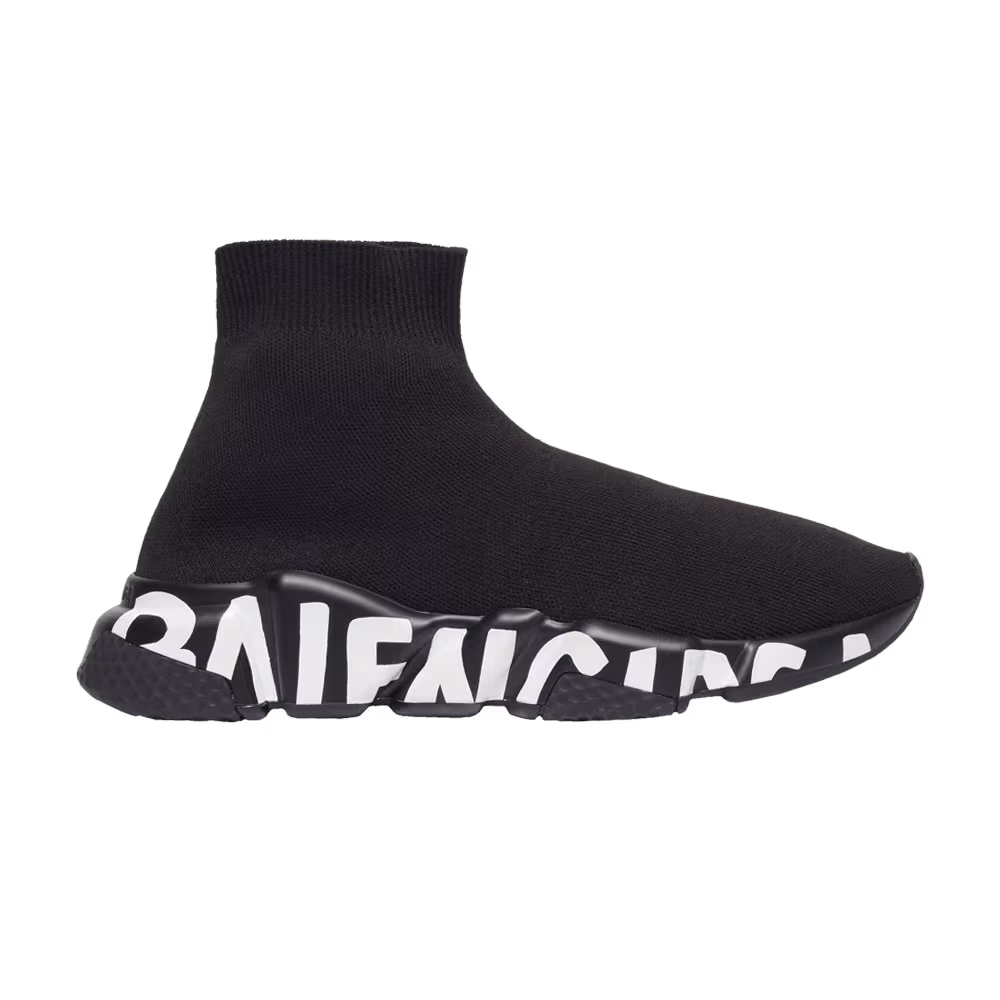 Balenciaga Women's Speed Sneaker Midsole Graffiti - Black White