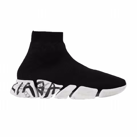 Balenciaga Speed 2.0 Sneaker 'Worn-Out Graffiti - Black'