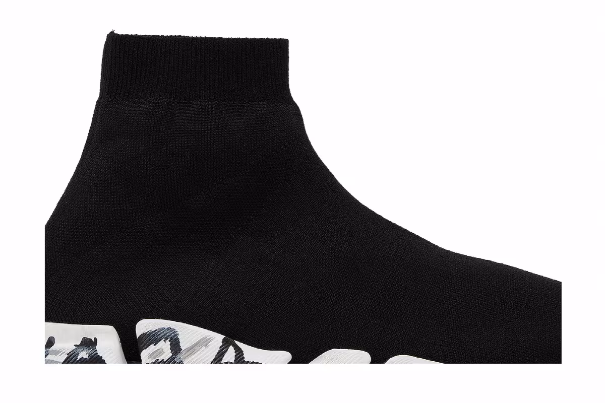 Balenciaga Speed 2.0 Sneaker Worn-Out Graffiti - Black, view 3