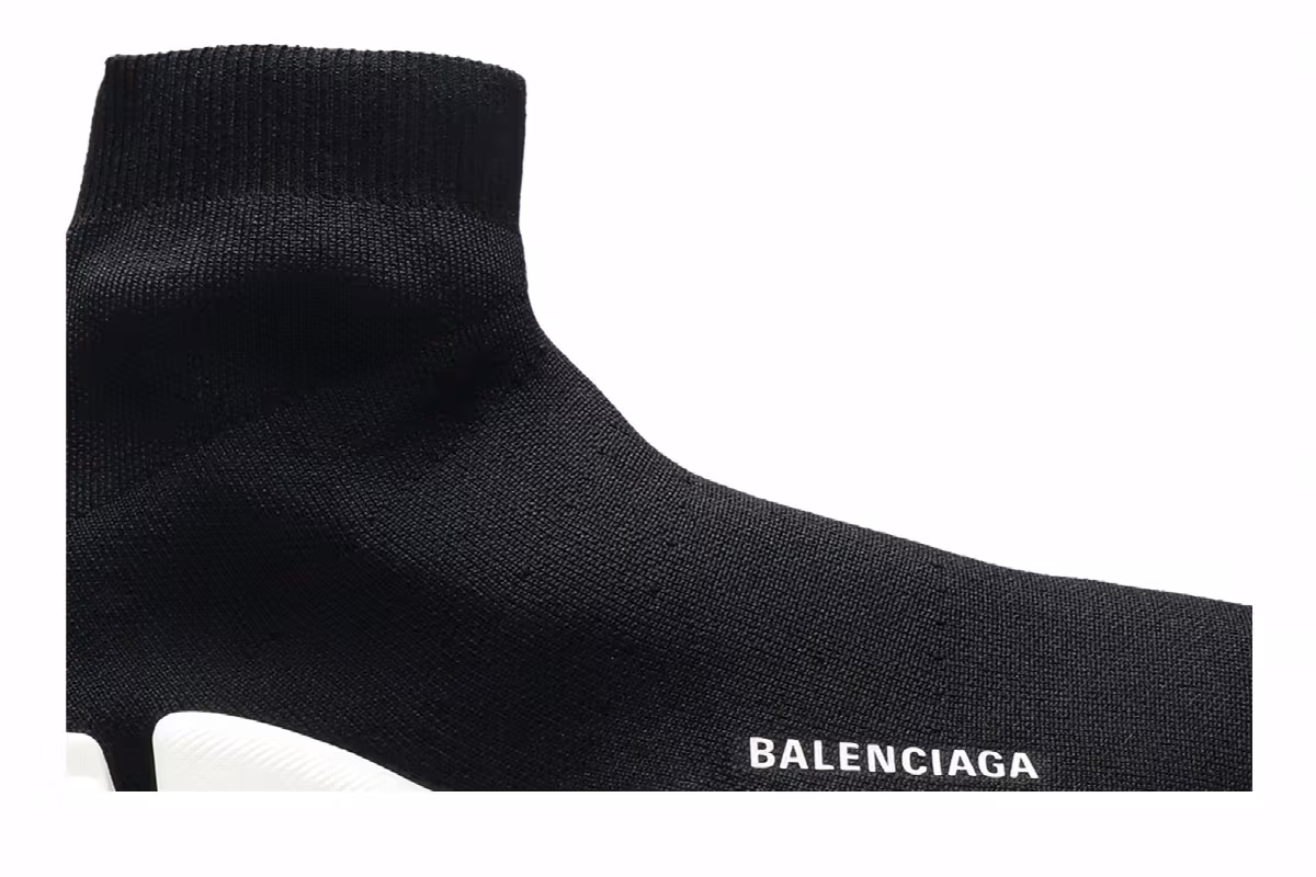 Balenciaga Speed 2.0 Sneaker Black White, view 3