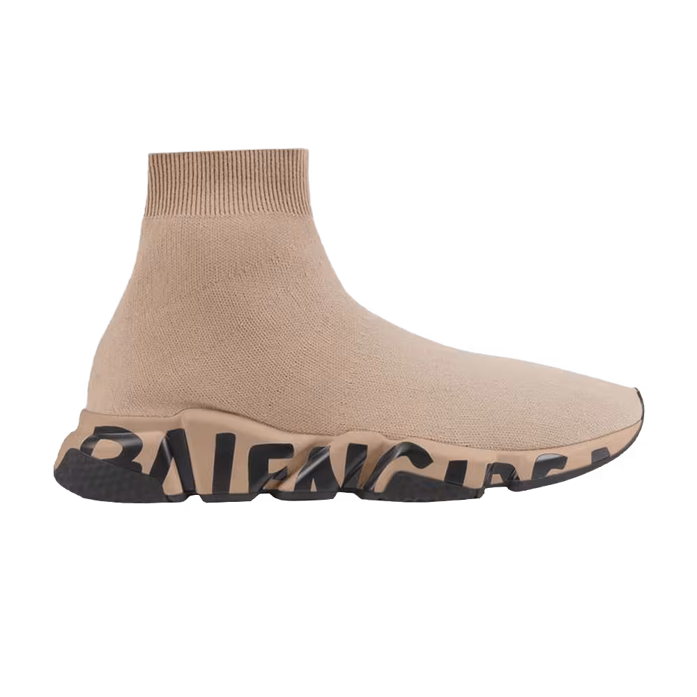 Balenciaga Speed Sneaker Midsole Graffiti - Beige Black