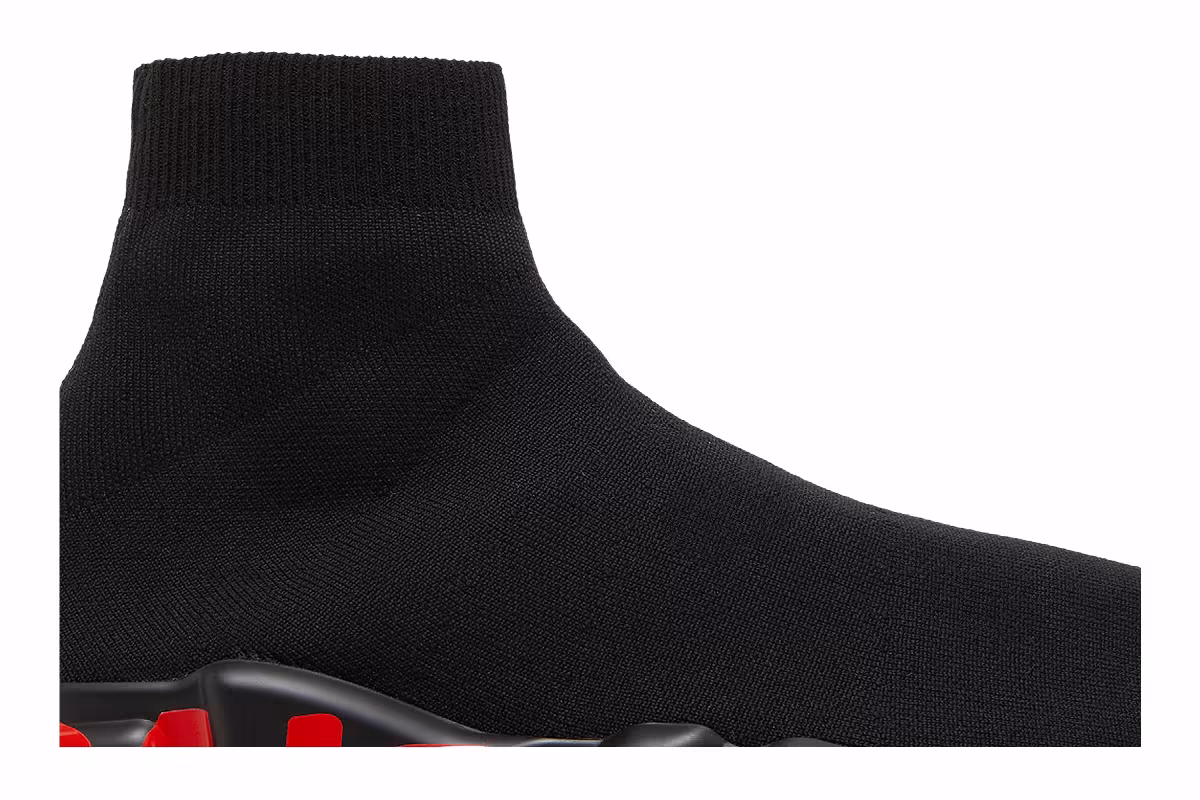 Balenciaga Speed Sneaker Midsole Graffiti - Black Red, view 3