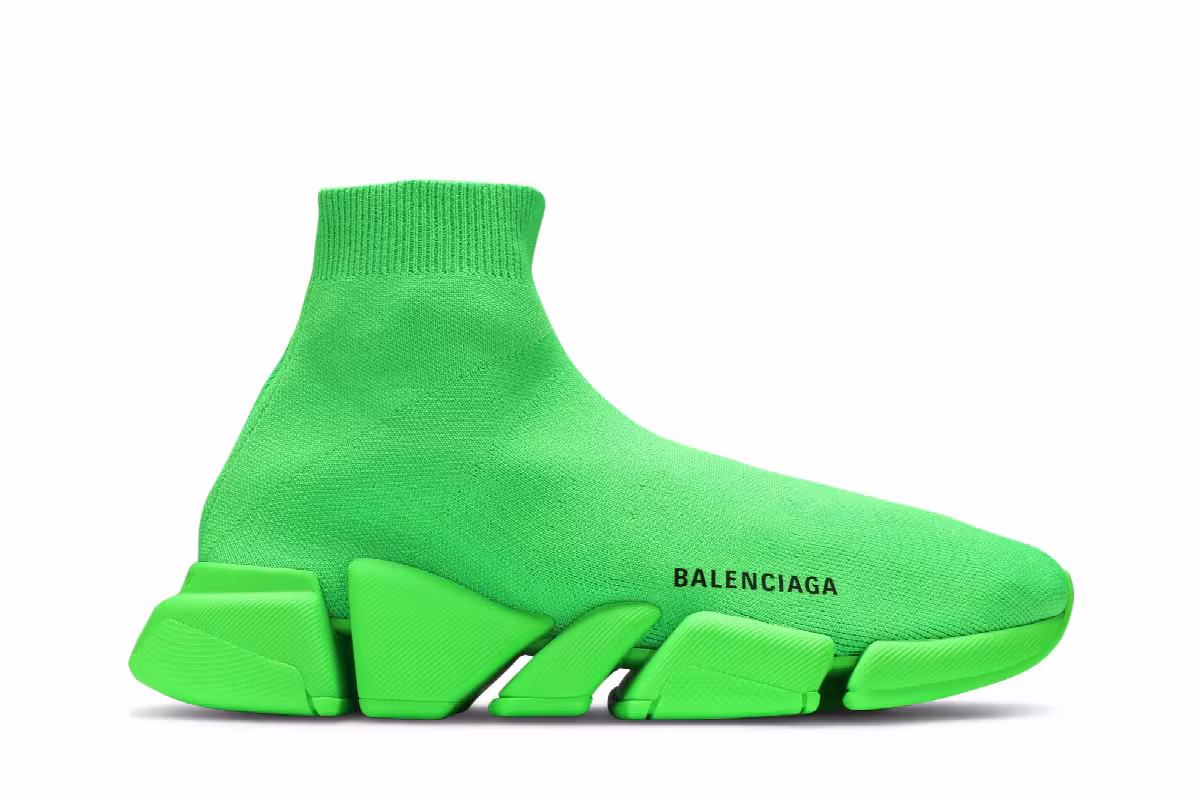 Balenciaga Speed 2.0 Sneaker Fluo Green, view 2