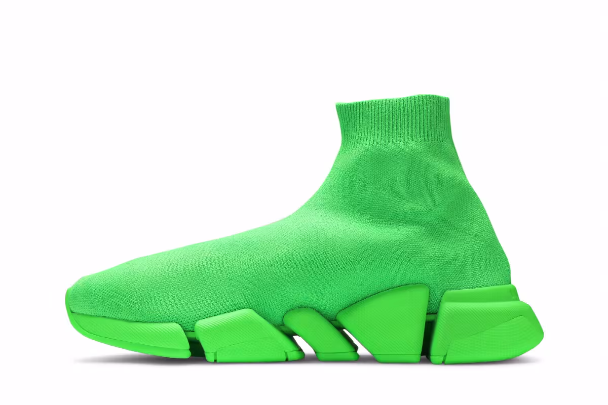Balenciaga Speed 2.0 Sneaker Fluo Green, view 4
