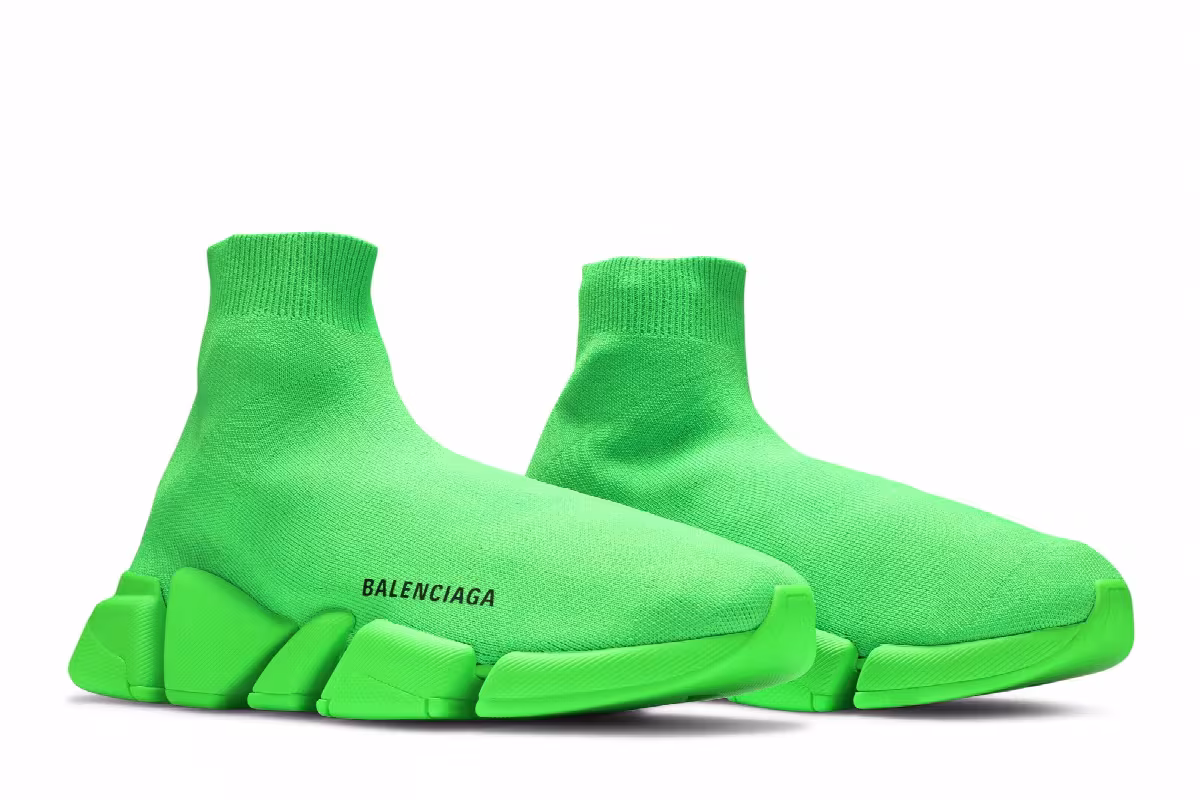 Balenciaga Speed 2.0 Sneaker Fluo Green, view 9