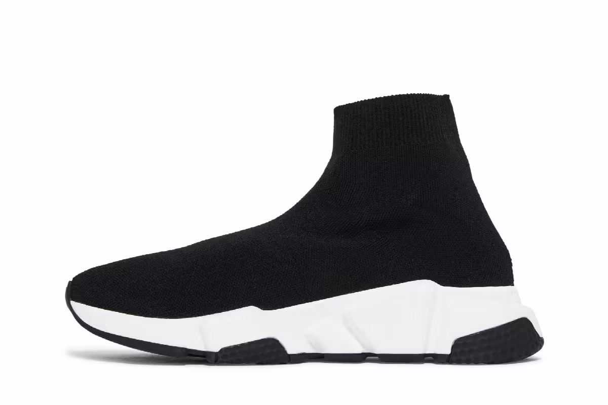 Balenciaga Women's Speed Sneaker Midsole Graffiti - Black White, view 4