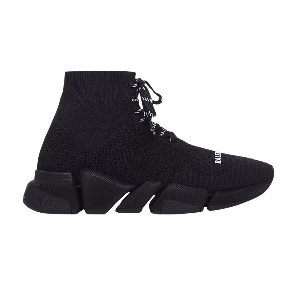 Balenciaga Women's Speed 2.0 Lace Up Sneaker Black
