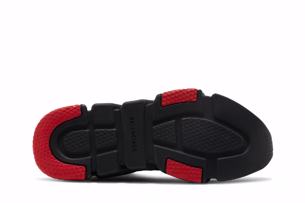 Balenciaga Speed Sneaker Clearsole - Black Red, view 5