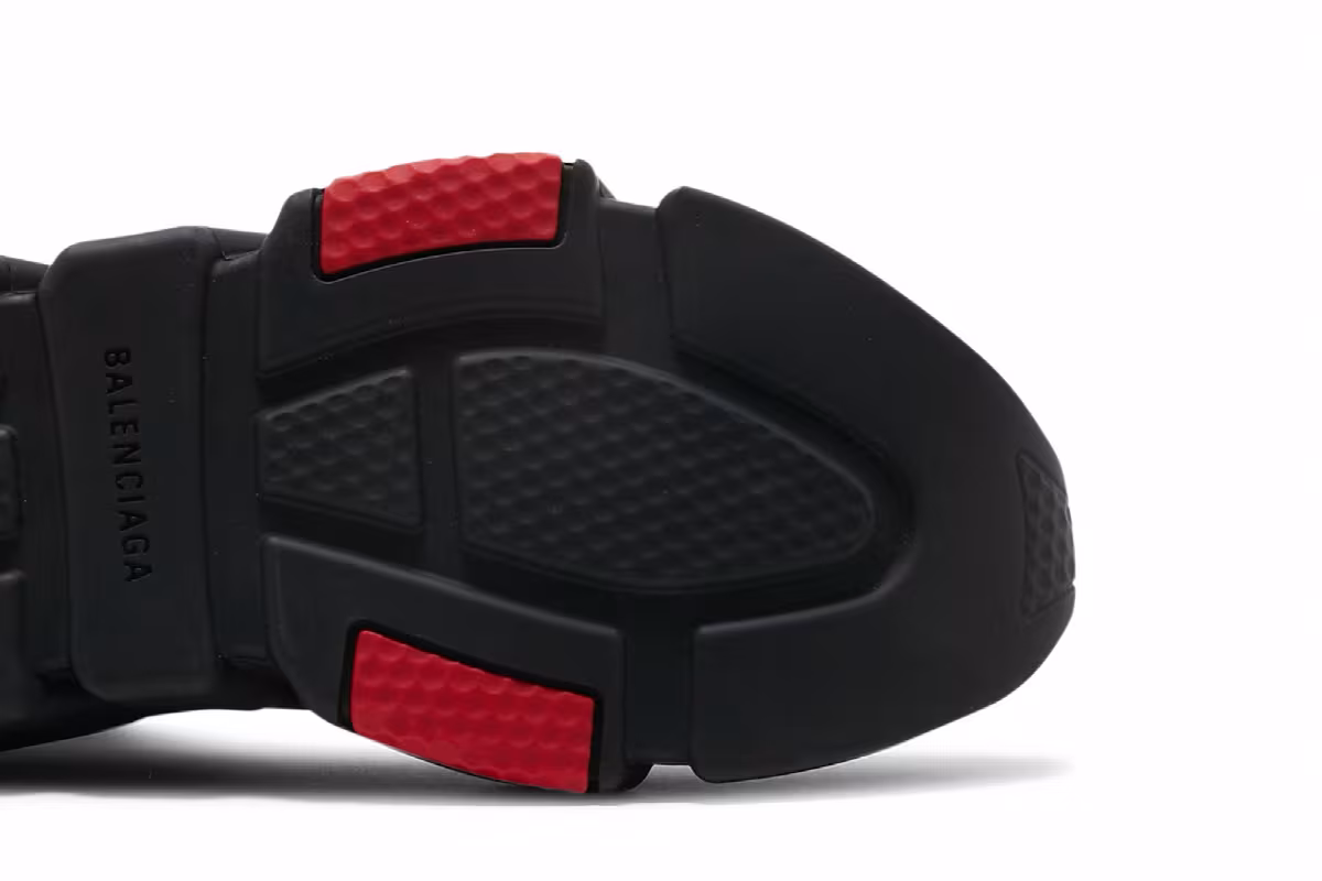Balenciaga Speed Sneaker Clearsole - Black Red, view 6