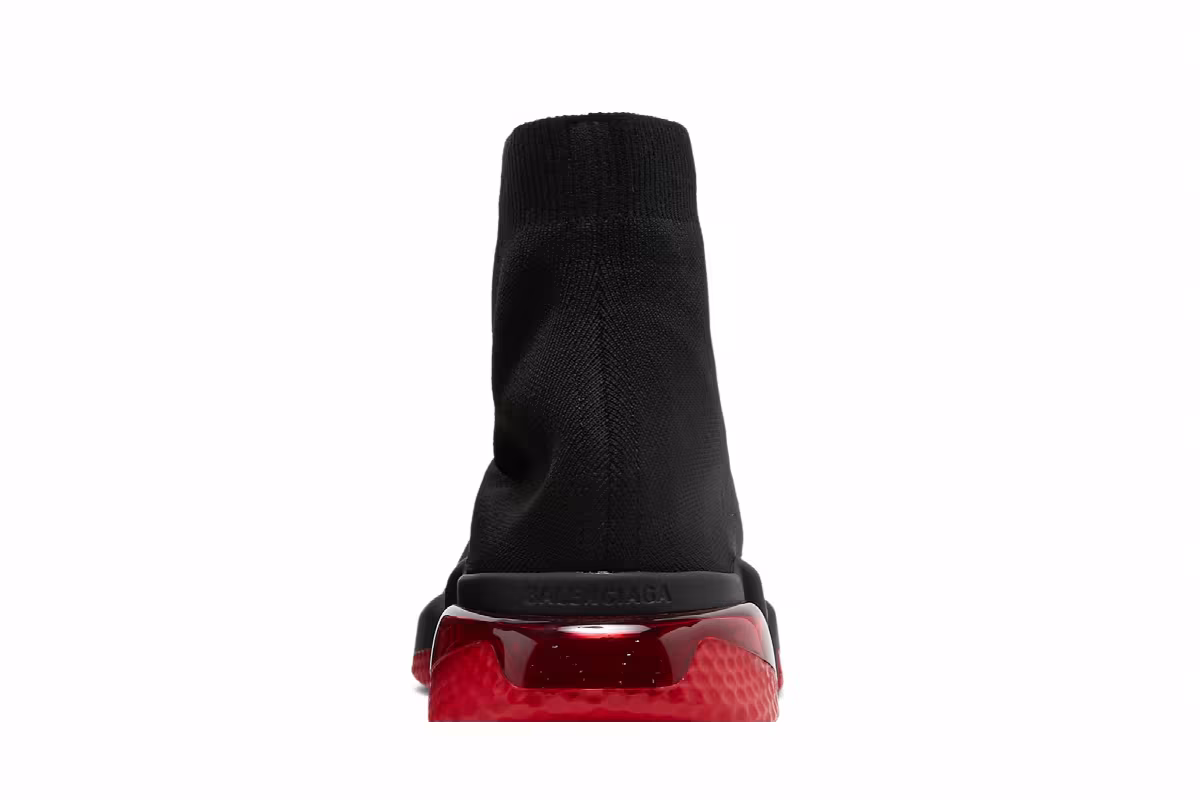 Balenciaga Speed Sneaker Clearsole - Black Red, view 8