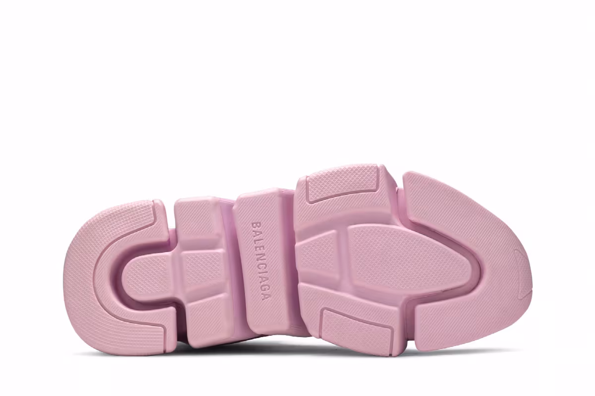 Balenciaga Women's Speed 2.0 Sneaker Allover Logo - Soft Pink, view 5